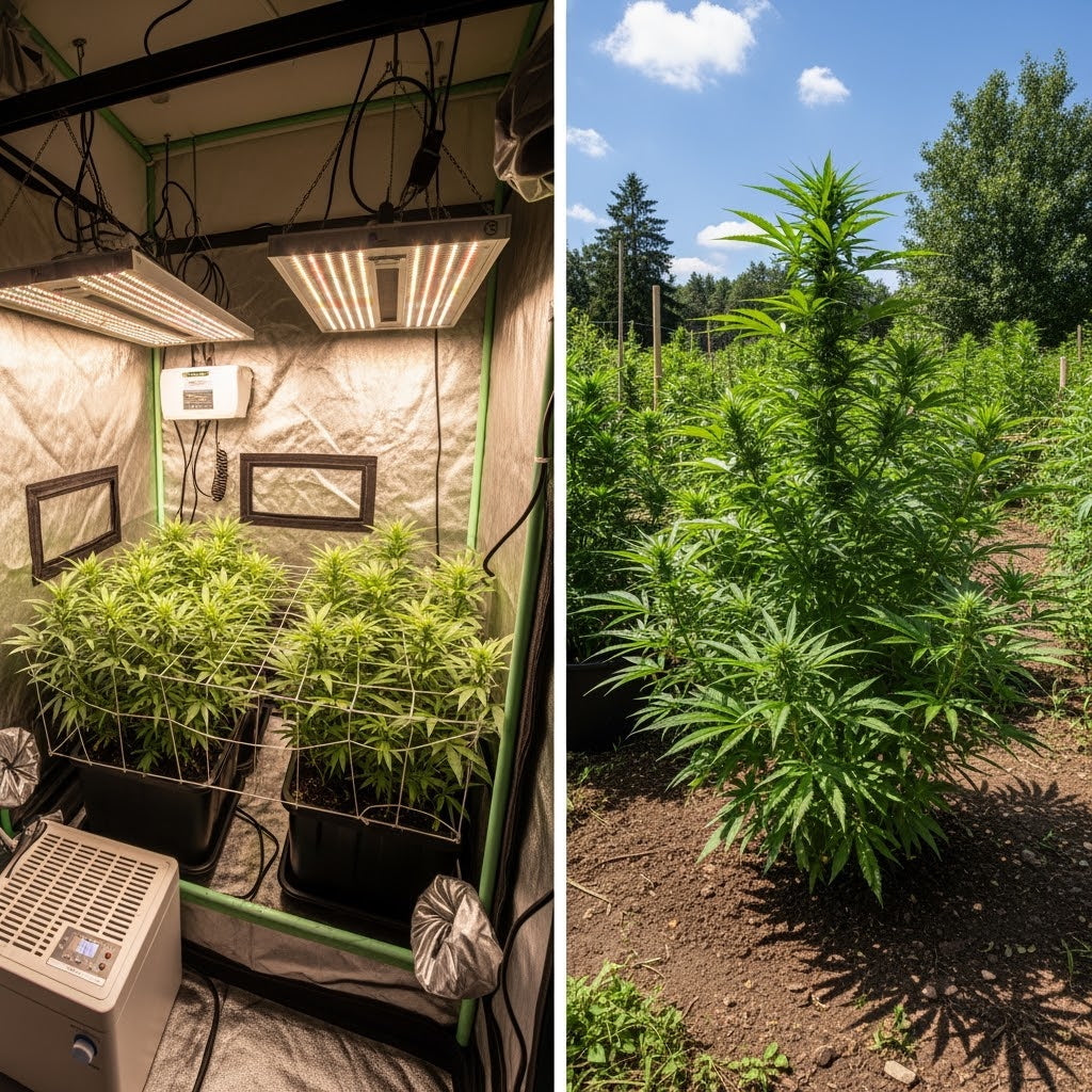 Indoor vs. Outdoor Cannabis-Anbau – Was ist besser für deine Pflanzen